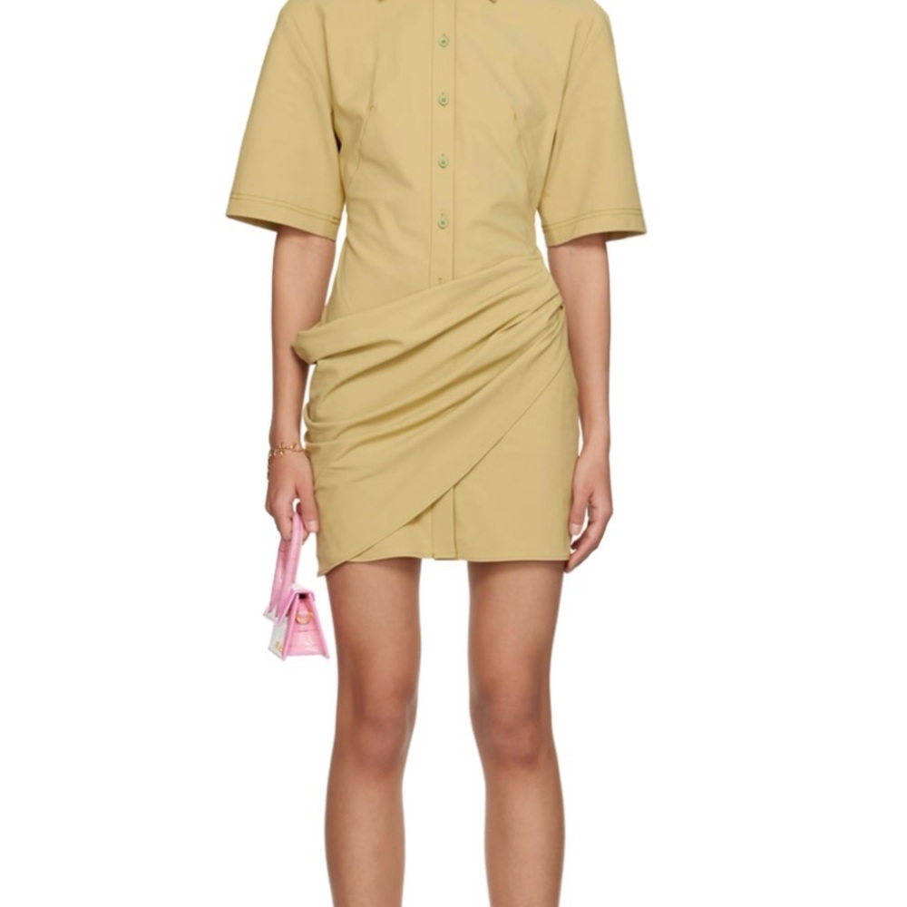 JACQUEMUS Khaki mini dress